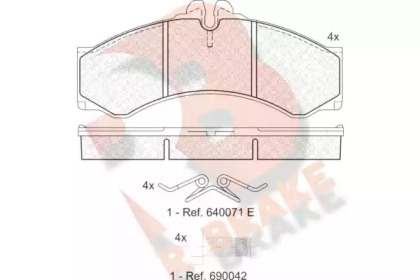 Комплект тормозных колодок (R BRAKE: RB1126-204)