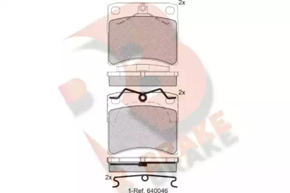 Комплект тормозных колодок (R BRAKE: RB1168)