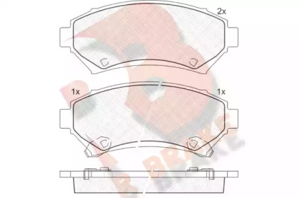 Комплект тормозных колодок (R BRAKE: RB1182)