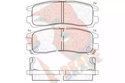 Комплект тормозных колодок (R BRAKE: RB1192)