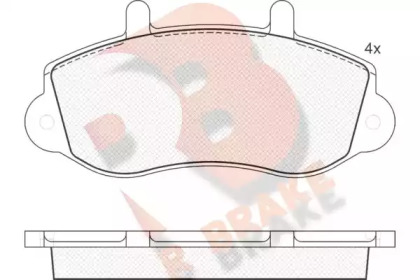 Комплект тормозных колодок (R BRAKE: RB1219)