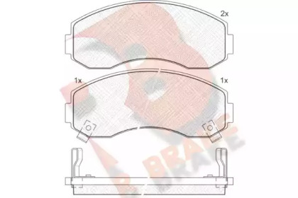 Комплект тормозных колодок (R BRAKE: RB1224)