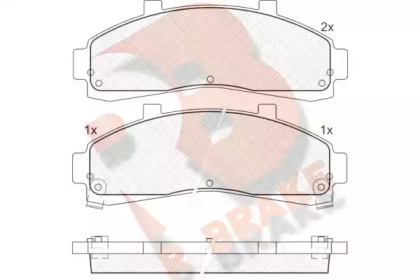 Комплект тормозных колодок (R BRAKE: RB1228)