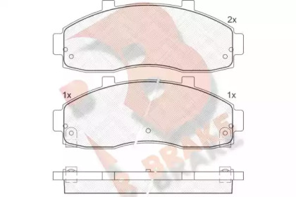 Комплект тормозных колодок (R BRAKE: RB1246)