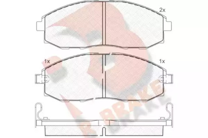 Комплект тормозных колодок (R BRAKE: RB1266)