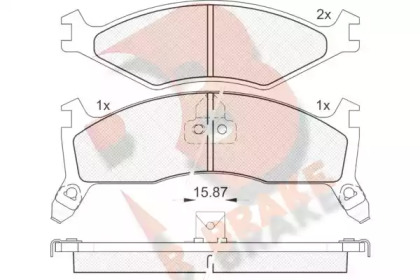 Комплект тормозных колодок (R BRAKE: RB1270-205)