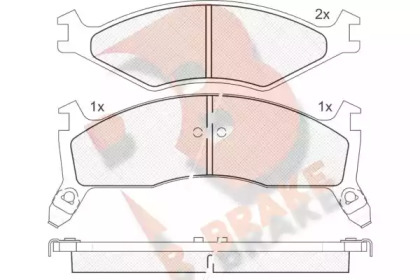 Комплект тормозных колодок (R BRAKE: RB1270)