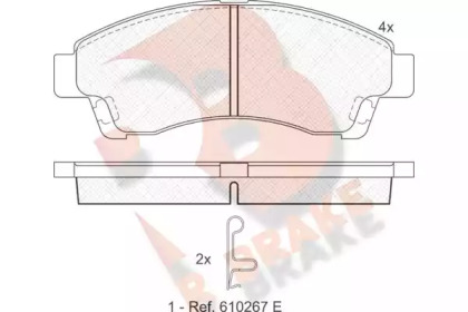 Комплект тормозных колодок (R BRAKE: RB1324)