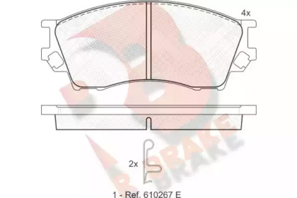 Комплект тормозных колодок (R BRAKE: RB1337)