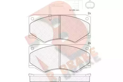Комплект тормозных колодок (R BRAKE: RB1421)
