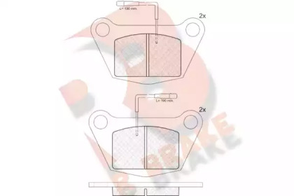 Комплект тормозных колодок (R BRAKE: RB1456)