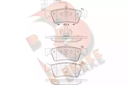 Комплект тормозных колодок (R BRAKE: RB1816)