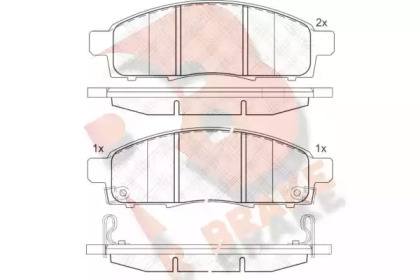 Комплект тормозных колодок (R BRAKE: RB1966)