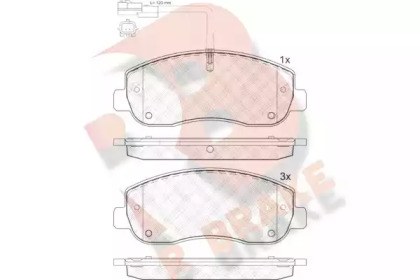 Комплект тормозных колодок (R BRAKE: RB1999)