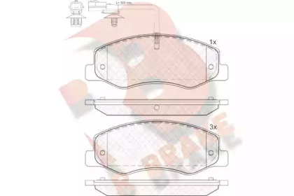 Комплект тормозных колодок (R BRAKE: RB2000)