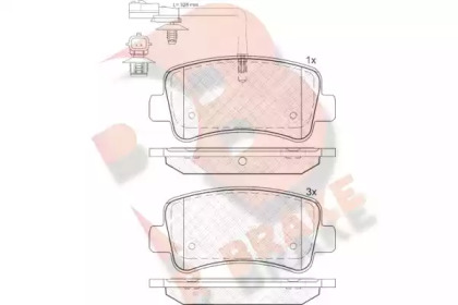 Комплект тормозных колодок (R BRAKE: RB2001)