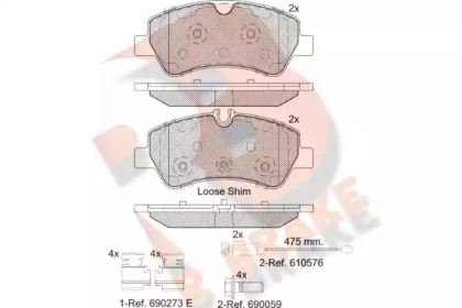 Комплект тормозных колодок (R BRAKE: RB2116-203)