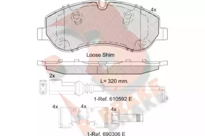 Комплект тормозных колодок (R BRAKE: RB2119)