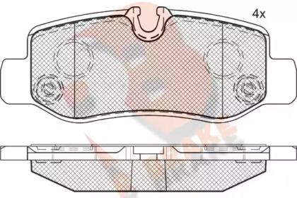 Комплект тормозных колодок (R BRAKE: RB2192)