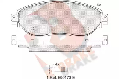 Комплект тормозных колодок (R BRAKE: RB2219)