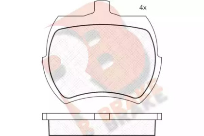 Комплект тормозных колодок (R BRAKE: RB0002)