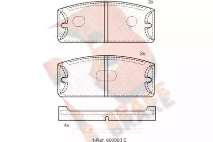 Комплект тормозных колодок (R BRAKE: RB0021)