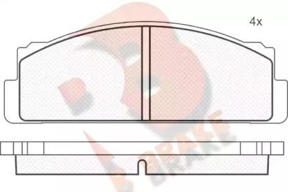 Комплект тормозных колодок (R BRAKE: RB0041)