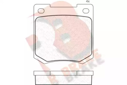 Комплект тормозных колодок (R BRAKE: RB0044)