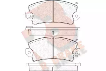 Комплект тормозных колодок (R BRAKE: RB0052)