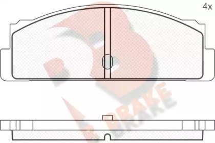 Комплект тормозных колодок (R BRAKE: RB0067)