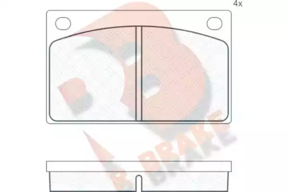 Комплект тормозных колодок (R BRAKE: RB0088)