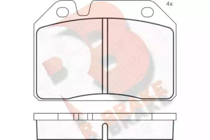 Комплект тормозных колодок (R BRAKE: RB0091)