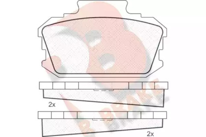Комплект тормозных колодок (R BRAKE: RB0095)