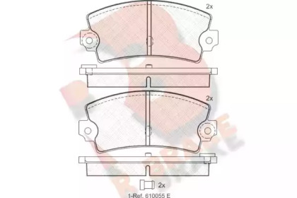 Комплект тормозных колодок (R BRAKE: RB0098)