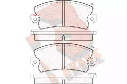 Комплект тормозных колодок (R BRAKE: RB0101)