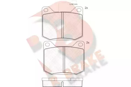 Комплект тормозных колодок (R BRAKE: RB0120)