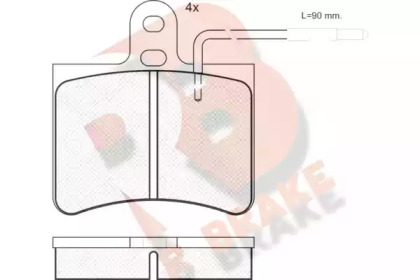 Комплект тормозных колодок (R BRAKE: RB0136)