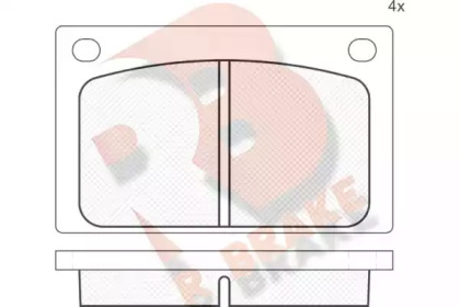 Комплект тормозных колодок (R BRAKE: RB0142)