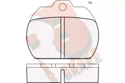 Комплект тормозных колодок (R BRAKE: RB0161)