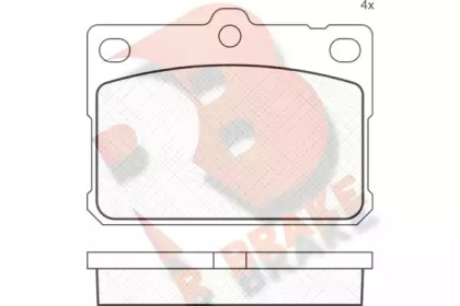 Комплект тормозных колодок (R BRAKE: RB0164)