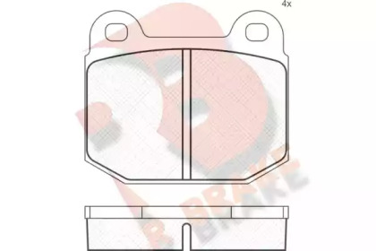 Комплект тормозных колодок (R BRAKE: RB0170)