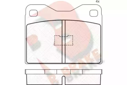 Комплект тормозных колодок (R BRAKE: RB0181)