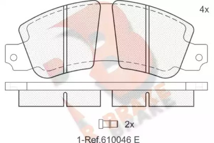 Комплект тормозных колодок (R BRAKE: RB0188)