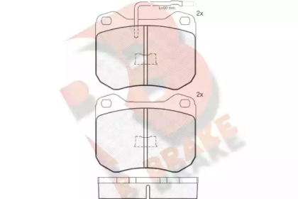 Комплект тормозных колодок (R BRAKE: RB0198)