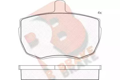 Комплект тормозных колодок (R BRAKE: RB0230)