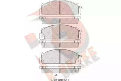 Комплект тормозных колодок (R BRAKE: RB0240)