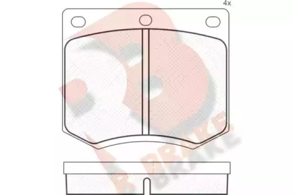 Комплект тормозных колодок (R BRAKE: RB0255)