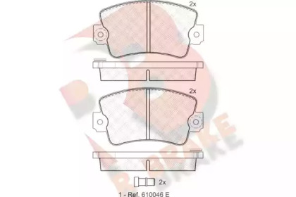 Комплект тормозных колодок (R BRAKE: RB0257)