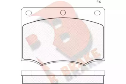 Комплект тормозных колодок (R BRAKE: RB0259)