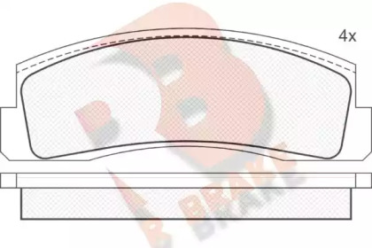 Комплект тормозных колодок (R BRAKE: RB0269)